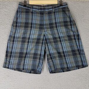 Patagonia Shorts Adult 30 Blue Plaid Organic Cotton 10" Chinos Lightweight Men's